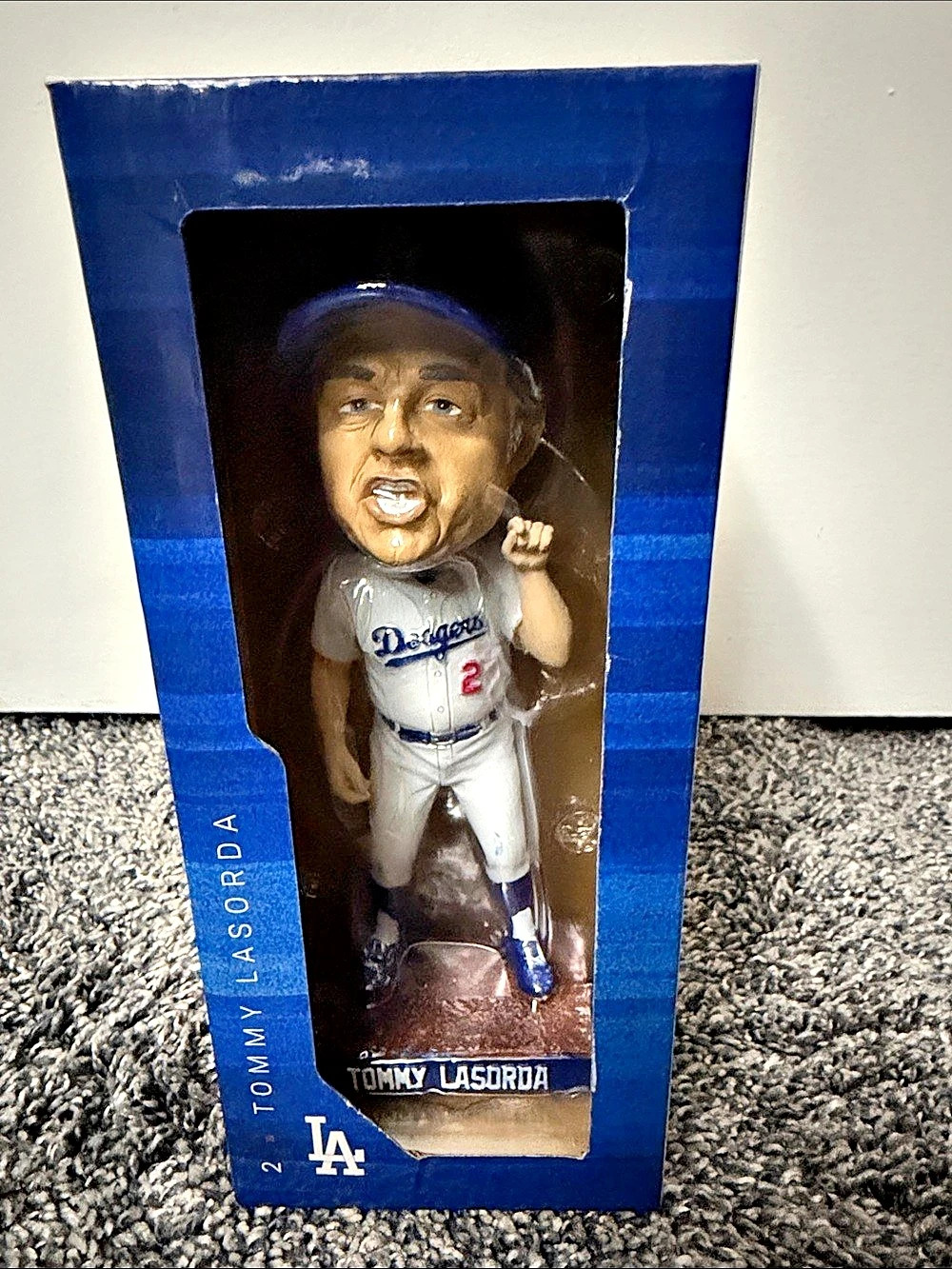 Los Angeles Dodgers Tommy Lasorda 2019 Stadium Giveaway Bobblehead Blue & White